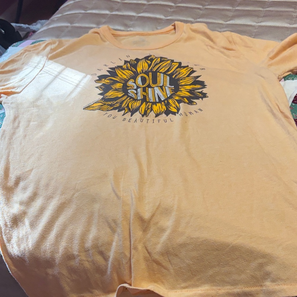 South Pole Peach Crewneck Tee - Light Orange